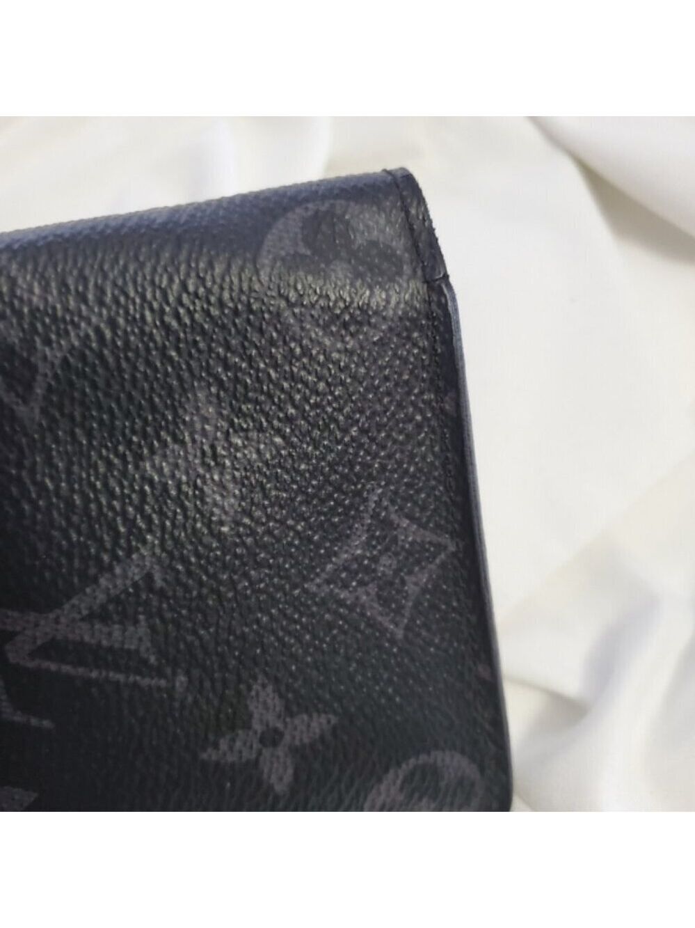 Louis Vuitton Monogram Eclipse Brazza Long Wallet Black France - Picture 5 of 11
